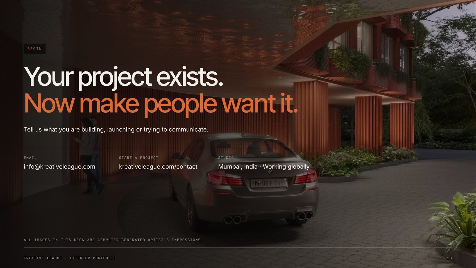 Your project exists. Now make people want it. info@kreativeleague.com